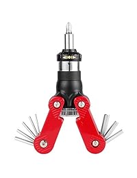 Aosky   Destornillador con 6 puntas y 8 llaves Allen (rojo)