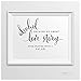 Andaz Press Wedding Party Signs, Formal Black and White, 8.5-inch x 11-inch, Alcohol, Because No Great Love Story Ever Started with a Salad, 1-Pack