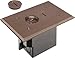 Arlington FLBR101BR Electrical Box Floor Kit with Outlet and Oversized Plastic Plate, 1-Gang, Brown