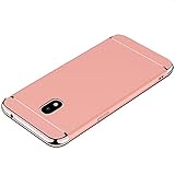 Galaxy J5 Pro J530 Case, Ranyi [3 in 1 Hybrid] [Anti-slip] [Metal Texture] Electroplated Bumper + Matte Back Cover 3 in 1 Case for Samsung Galaxy J5 Pro J530 International Version (2017), rose gold