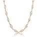 Mytys Choker Necklaces for Women Knot Mesh Crystal 18k Rose Gold Plated Necklace Fashion Jewelry Gift