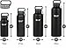 Healthy Human Stainless Steel Water Bottle | Double Walled Vacuum Insulated Water Thermos for Adults | Eco-Friendly Travel Bottles with Leak Proof Lid (Pure Black, 32 oz/ 946 ML)
