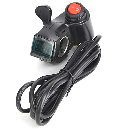 Electric Throttle, Thumb Throttle Speed Control with LCD Display Digital Power Switch Hand Accelerator for Electric Vehicle
