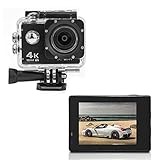Pacuwi 4K WiFi Sports Action Camera ,30FPS 2.7K Resolution Waterproof, 2 Inch LCD Screen ,173 Degree Wide Angle Fisheye Lens, with Rechargeable Battery and Mounting Adapter Kits