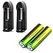 Skywolfeye 18650 Rechargeable Batteries 5000mAh 3.7V Lithium and Li-ion 18650 18500 16340 14500 26650 Universal Smart Battery Charger (2PC Charger+ 2PC 18650 Battery 5000 mAh)