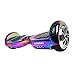 Hoverboard Two-Wheel Self Balancing Electric Scooter UL 2272 Certified, Metallic Chrome with Bluetooth Speaker and LED Light