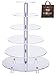 Jusalpha® Large 6-Tier Acrylic Glass Round Wedding Cake Stand- Cupcake Stand Tower/ Dessert Stand- Pastry Serving Platter- Food Display Stand (Large With Rod Feet) (6RF)