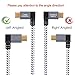 CableCreation [2-Pack Short Left Angle USB 2.0 Cable, 90 Degree USB 2.0 A to Micro USB Cable, Compatible Chromecast, Power Pack, Galaxy Tab, Aluminium Case, 0.5FT