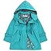 Arshiner Girl Kid Flower Waterproof Hooded Coat Jacket Outwear Raincoat Hoodies Blue,100(Age for 2-3Y),Blue,100(Age for 2-3Y)