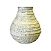 Allsop Home and Garden Soji Stella Pearl Bulb LED Outdoor Solar Lantern, Handmade with Weather-Resistant UV Rated Tyvek fabric, Stainless Steel Hardware, Auto sensor on/off, for Patio, Deck, Garden, Color (Pearl)