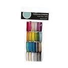 American Crafts Solid Satin Ribbon Value Pack 24 1-Yard Spools, Color Set 1