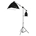 DayFlo EZ Lite 3-Fixture Lighting Kit - Portable 3 Light Portrait & Small Group Studio Setup for Photo and Video with 3x 70w bulbs, 3x 24x24 Softboxes, 2x 6ft Stands, 1x Boom Stand and 1x Travel Case