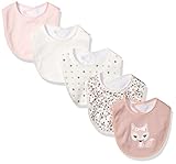 Isaac Mizrahi Baby 5 Piece Bib Set, Pretty Pink Fox, Newborn