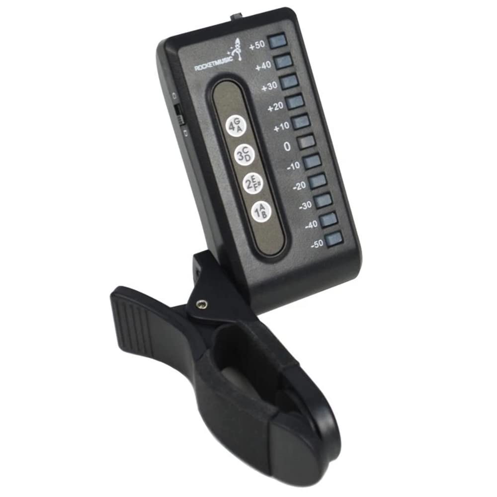 Rocket RT40U Digital Clip-On Ukulele Tuner, Black