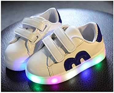 Kids Shoes 2017 With Light Boys Girls Sports Shoes LED Lighted Flash Male Female Sneakers Baby Fashion Sneakers Shining Boots (11, Blue)