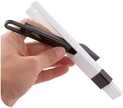 Sinsany Multipurpose Window Groove Brush Cleaning Brush Dustpan 2 in 1 Set Keyboard Cupboard Corner Detachable Cleaning tools (Black)