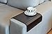 meistar Sofa Couch Arm Tray Table. Elegant Model. Fits Over Square Chair arms (Dark Brown)