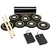 Ivation Portable Electronic Drum Pad - Digital Roll-Up Touch Sensitive Drum Practice Kit - 7 Labeled Pads 2 Foot Pedals Kids Children Beginners (with Speaker and Built in Rechargeable Battery) primary