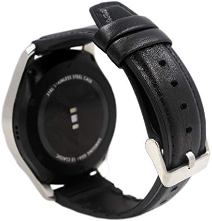 PINHEN Strap for Huawei Watch GT Band - 22mm Leather with Soft Silicone TPU Bracelet Strap for Huawei Watch GT Active, Huawei Watch 2 Classic, Honor Watch Magic (Black)