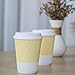 Glowcoast Disposable Coffee Cups With Lids - (80 set) 12 oz To Go Coffee Cups With Resealable Lids Prevent Leaks! Travel Insulated For Hot Beverages. Will Not Bend With Heat Or Burn Fingers!