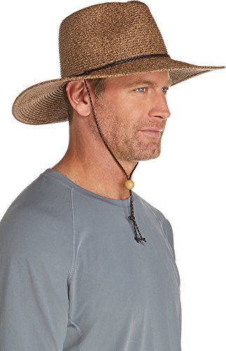 Coolibar UPF 50+ Men's Beach Comber Sun Hat (Large/X-Large - Brown/Natural)