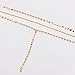 Geerier Exquisite Thin Layered Sequins Coin Choker Necklace Long Chain Pendant Necklace