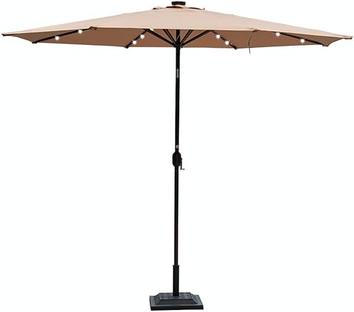 10 ft lighted patio umbrella