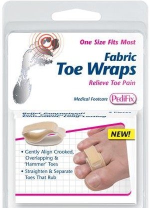 PEDIFIX Comfort Fabric Hammer Toe Wraps Crooked Toe Pain Straps Separators 2/PK ToeWraps One Size Fits Most