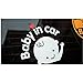 Baby in Car Decal Funny Baby on Board Sticker for Cars, Removable Car Sticker Baby on Board, Reflective Waterproof, White