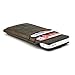 Dockem iPhone SE Wallet Sleeve Vintage Synthetic Leather Card Case: Ultra Slim Professional Executive Pouch Cover with 2 Card Holder Slots: fits iPhone SE, iPhone 5, iPhone 5S (Brown)