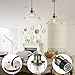 Salking Industrial Hanging Lamp, Vintage Edison Clear Glass Pendant Light, Adjustable Hanging Height(Fabric Cord), Antique Brass Brushed Antique Socket, Modern Vintage Farmhouse Kitchen Lamp, 3-Pack