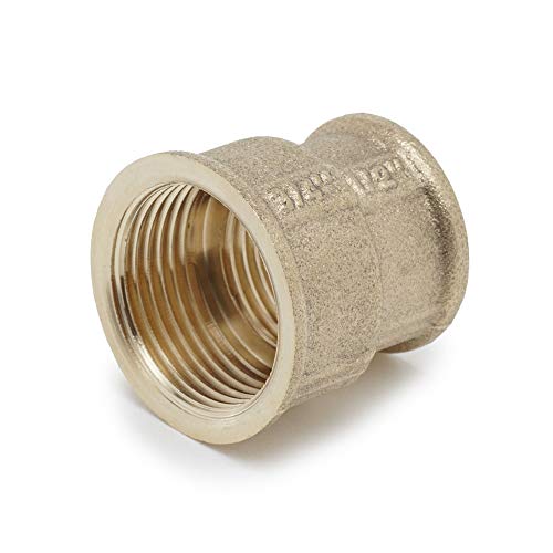 Reducing Coupling 1/2" inch Female x 3/4" inch Female Threaded Brass Construction NPT