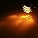 2PCS Heavy Duty Motorcycle Turn Signals Bulb Indicators Blinkers Lights with Bullet Shape Greenclick Amber Lens Front Rear Turn Signal Light (sliver)
