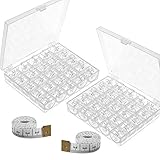 Paxcoo 50 Pcs Sewing Machine Bobbins with Case for Brother Singer Janome Kenmore