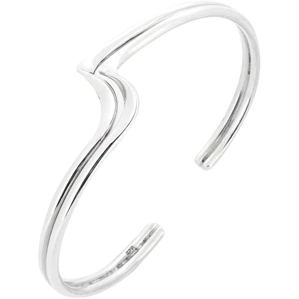 Amazon.com: 999 Sterling Silver Bangle Bracelet for Women