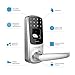 3 Pack Ultraloq UL3 Fingerprint and Touchscreen Keyless Smart Lever Door Lock (Satin Nickel)