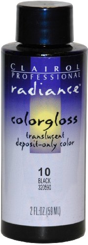 Clairol Radiance Colorgloss Semi Permanent Hair Color - #1A - Black 2 oz. (Pack of 6)