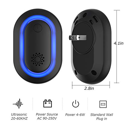 Eradream Ultrasonic Pest Repeller, Pest Repeller Plug in for Pest Reject, 2019 Newest Electronic Rodent Repellent Indoor Use for Bug Spider Ant Mice Roach Other Insects(2 Pack) - Thumbnail 6