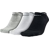 Nike Cotton Cushion No Show Ankle Socks (3 Pack) Multi-color Size Xl(12-15)