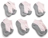 Jefferies Socks Girls' Seamless Sport Low-Cut Half-Cushion Socks, Pack of 6