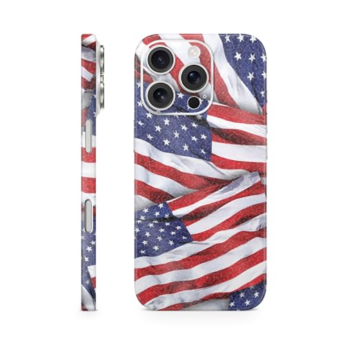 Glossy Glitter Phone Skin Compatible with Apple iPhone 16 Pro - Patriot - Premi…