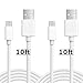 Micro Usb Cable 10ft,[2 Pack] Long Android Charger Cord, Durable Micro USB to USB 2.0 Cable, High Speed Rugged USB A to Micro B Cable for Sumsung/Windows/MP3/Camera and other Device - White