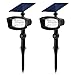 InnoGear Upgraded 8 LED Solar Lights with White and Rotating Through Color Outdoor Landscape Spotlight Security Lighting Dark Sensing Auto On/Off for Patio Yard Garden Driveway Pool Wall, Pack of 2