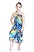 Girl Hawaiian Halter Dress in Blue Sunset