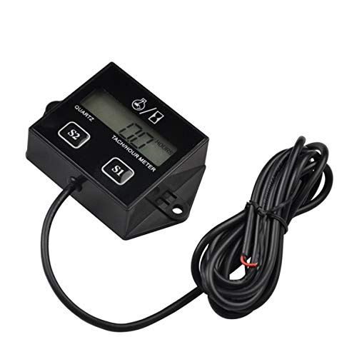 High Performance Car Digital Engine Tach Tachometer Hour Meter Inductive for Motorcycle Car Motor Stroke Engine - Thumbnail 2