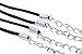 KONMAY Necklace Cord 50PCS 20'' Black Satin Silk Necklace Cord 2.0mm with Dull Silver Metal Parts