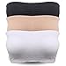 MYJBILL Plus Size Padded Tube Top Strapless Bandeau Bra Seamless Bras For Women