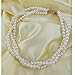 CIOOU Multi Strand Crystal Rhinestone Pearl Statement Necklace for Women Choker Bib Collar Beaded Necklace Costume Jewelry Set