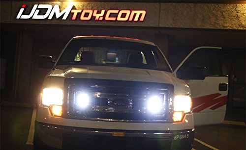 iJDMTOY (2) High Power 3-LED Daytime Running Light Kit For Truck SUV 4x4 Behind Grille, Cool White Color