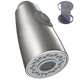 Kitchen Faucet Sprayer Head, Angle Simple Kitchen Sink Spray Nozzle, Pull Out Hose Spray Head, Pull Down Faucet Nozzle, Kitchen Sink Sprayer Replacement Head, Brushed Nickel